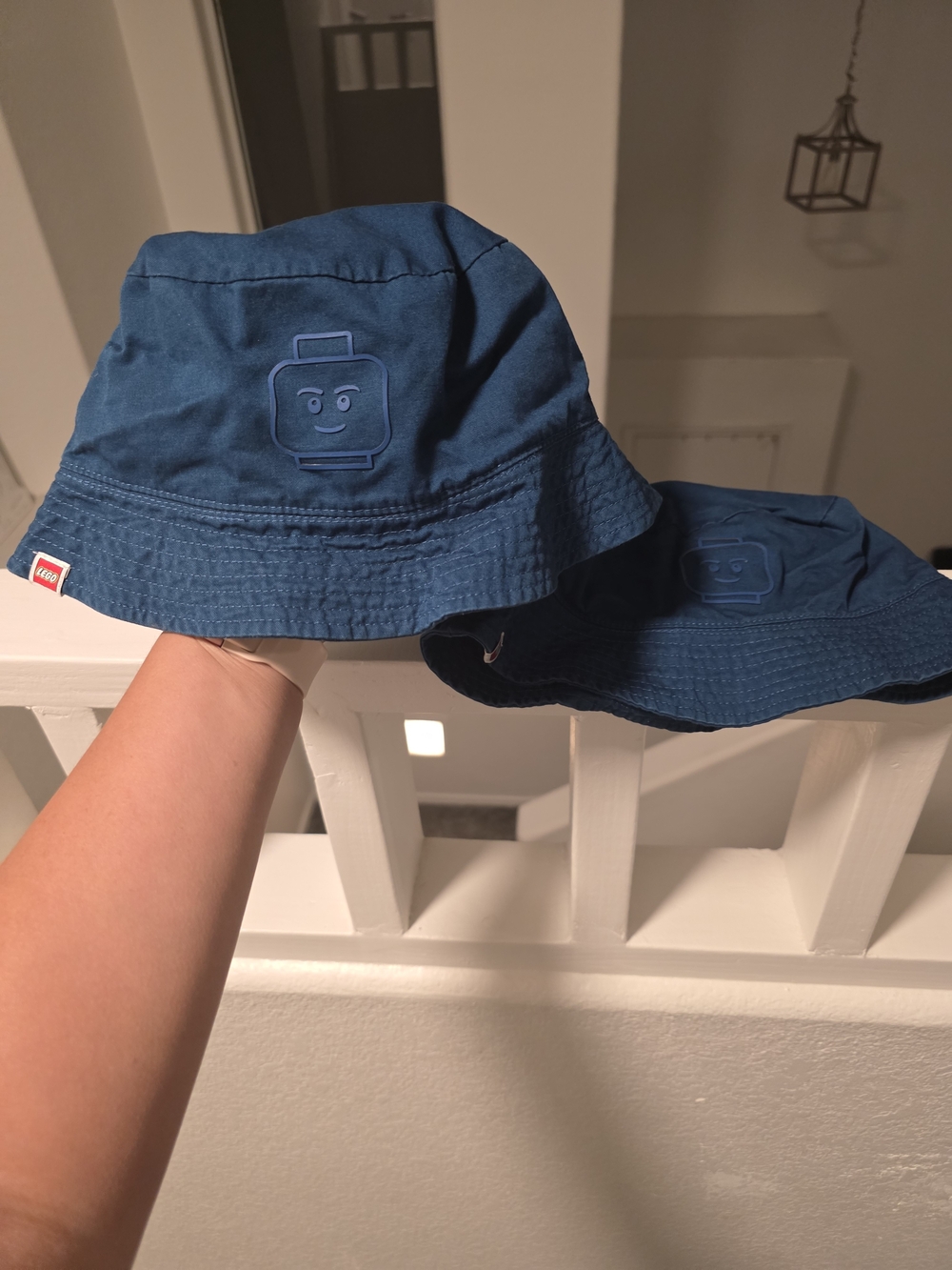 LEGO Blue Bucket Hat with Embossed Minifigure Face